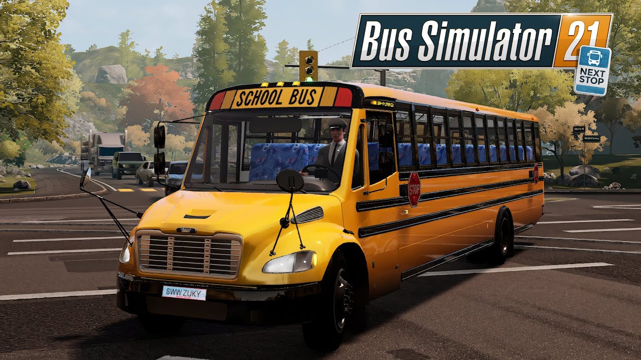 Bus Simulator 21 Next Stop - Angel Shores School Bus Service - Thomas Saf-T-Liner C2 | Logitech G29