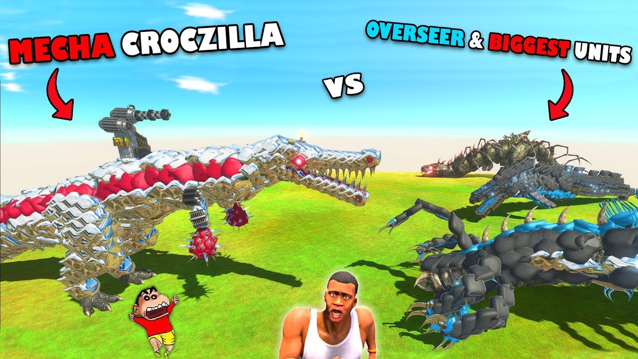 MECHA CROCZILLA vs OVERSEER in Animal Revolt Battle Simulator Hindi ...