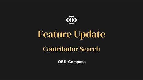 OSS Compass Feature Update: Contributor Search
