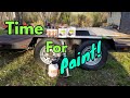 Painting my Trailer with Rustolium Tractor Paint