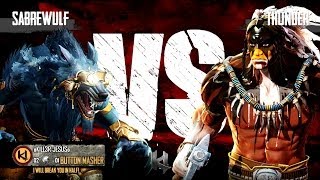 KILLER INSTINCT - SABREWULF vs THUNDER XBOX ONE GAMEPLAY 1080p