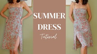 Reformation Inspired Summer Dress | DIY | Pattern Drafting