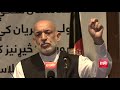 Former president Hamid Karzai’s full speech on peace talks