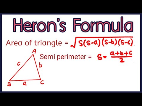 Heron's Formula|| Heron's Formula for area of triangle || #heron - YouTube