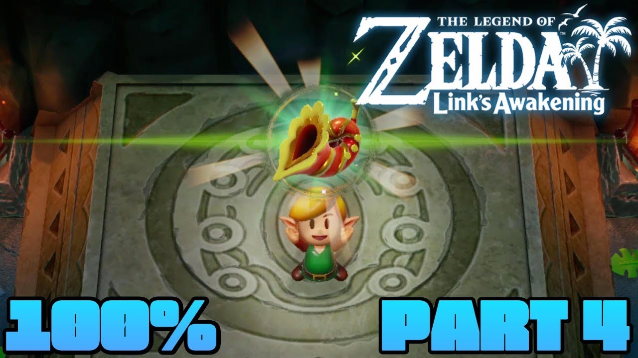 Zelda Link's Awakening 100 Walkthrough (Switch) Part 4 Bottle Grotto