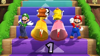 Мульт Mario Party 9 Minigames Daisy Vs Peach Vs Mario Vs Luigi Master Difficulty