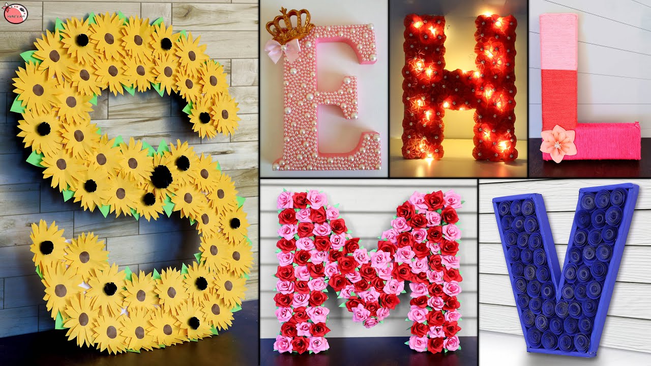 DIY 3D Floral Latters for Party Decoration || Baby shower Decorations
