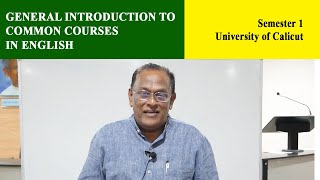 General Introduction to Common Courses in English | Christ OpenCourseWare