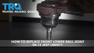 How to Replace Front Lower Ball Joint 08-12 Jeep Liberty Lower Ball Joint Replacement 2009 Dodge Nitro Install Remove Or Replace