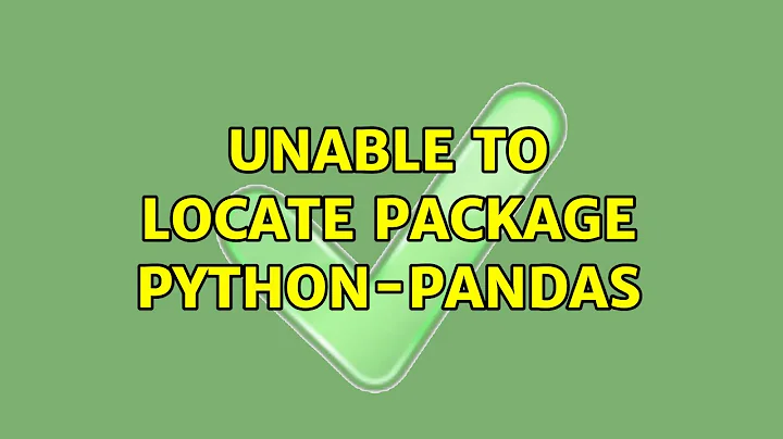 Ubuntu: Unable to Locate Package python-pandas
