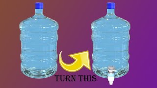 How to attach a water tap to a water can at home!!how to connect water tap to water can