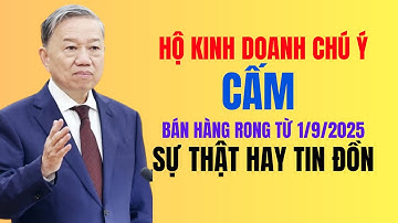 CẤM BÁN HÀNG RONG TỪ 1/9/2025, SỰ THẬT HAY TIN ĐỒN #hokinhdoanh #cambanhangrong