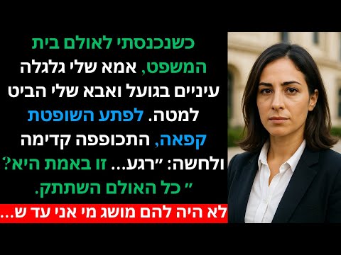 כשנכנסתי לאולם בית המשפט אמא שלי גלגלה עיניים בגועל ואבא שלי הביט למטה לפתע השופטת קפאה התכופפה  כשנכנסתי לאולם בית המשפט אמא שלי גלגלה עיניים בגועל ואבא שלי הביט למטה לפתע השופטת קפאה התכופפה