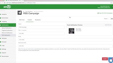 Creating a RSS Campaign Tutorial