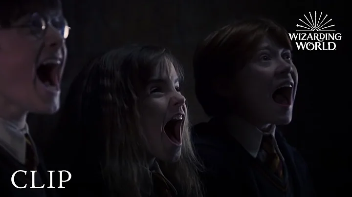 Harry, Ron & Hermione Run Scared of Fluffy - Harry...