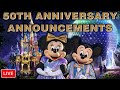 50th Anniversary Details at Magic Kingdom! || Walt Disney World Live Stream