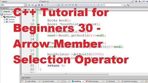 C++ Tutorial for Beginners 30 - Arrow Member Selection Operator and Pointers to classes