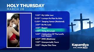 Maundy Thursday (March 28, 2024) Programming Schedule | Kapamilya Online Live