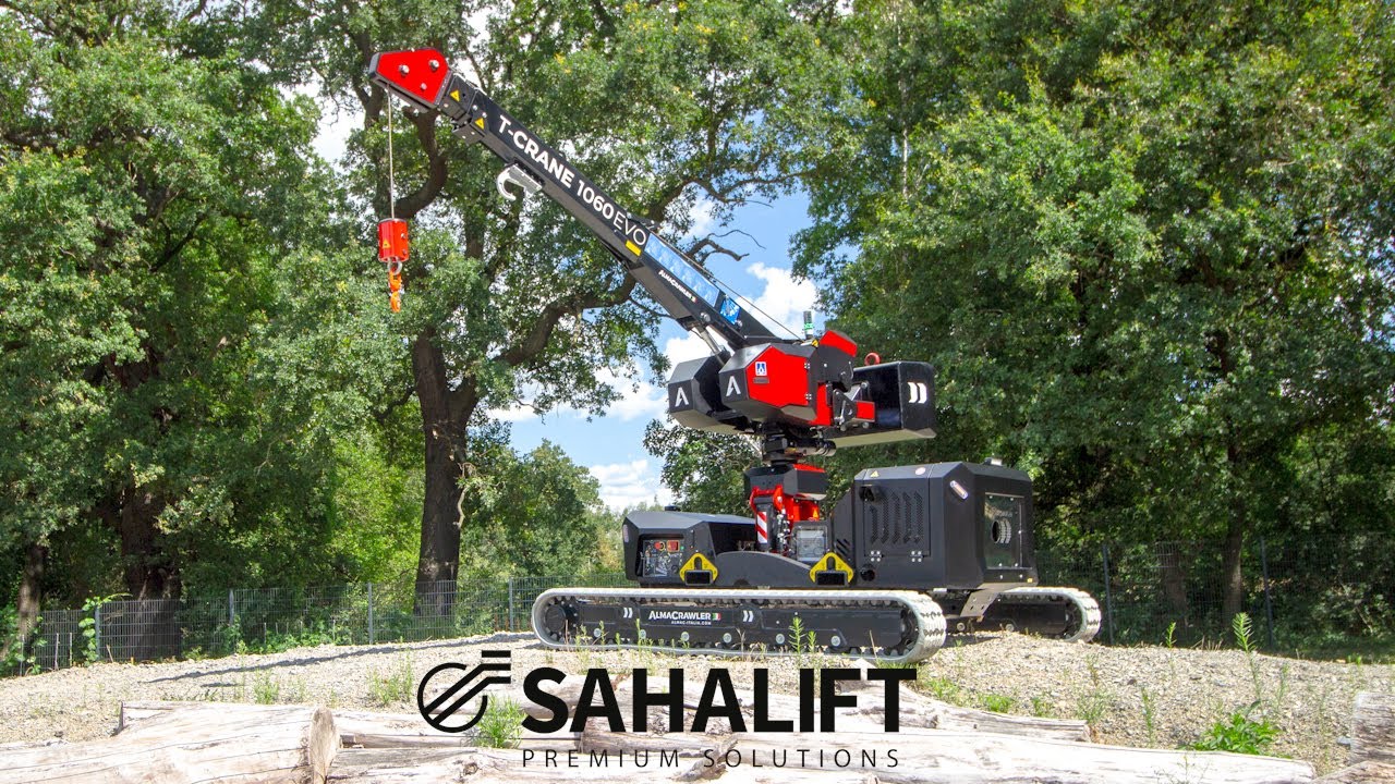 Der ERSTE  Minikran mit selbst nivellierender AlmaCrawler-Technologie