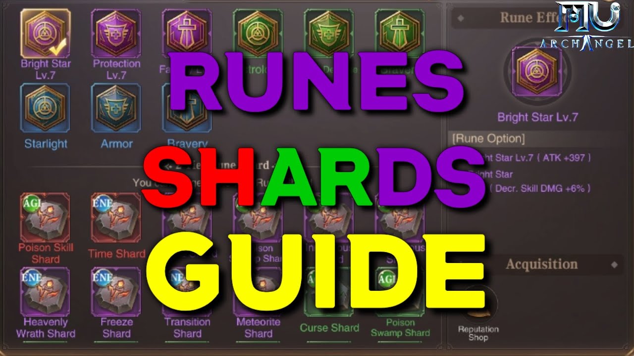 MU ARCHANGEL #21 | RUNES AND SHARDS | BEGINNER GUIDE | LAUGHTRIP VID😂| RafyTV