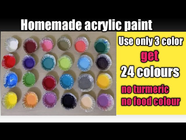 How to make black acrylic paint at home/home made acrylic paint without  food colour/Ash colour paint - …