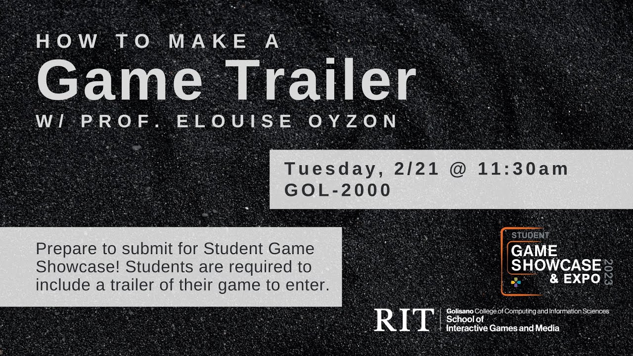 How To Make A Game Trailer YouTube 