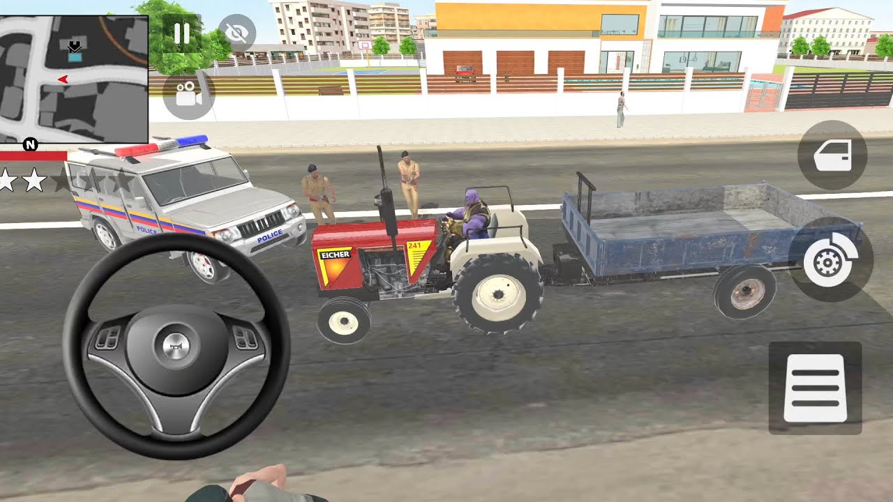 Thanos vs police 🚨 tractor game 🎮 play 