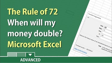 The Rule of 72 demonstrated in Excel by Chris Menard