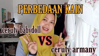 PERBEDAAN KAIN CERUTY BABYDOLL VS CERUTY ARMANY ||SEPERTI INI!!  #cerutybabydoll#gamissyari#riview