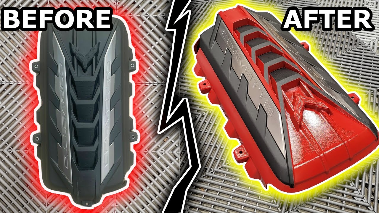 C8 Corvette Painting the c8 engine cover! YouTube