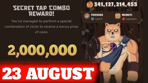 23 august MEMEFI today secret code | today combo code | MEMEFI secret combo code | MEMEFIcoins today