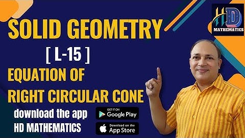equation of right circular cone/L15/ cone and cylinder analytical solid geometry bsc1maths in hindi