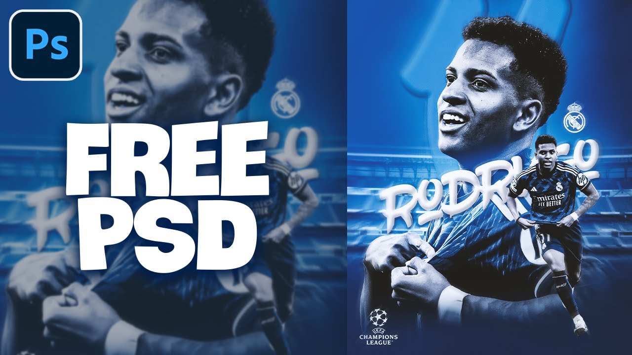 Photoshop Tutorial - Football Poster Design - Rodrygo - Simple Design ...