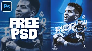 Photoshop Tutorial - Football Poster Design - Rodrygo - Simple Design