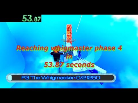 Speed demon boss fight| World Record!!! reaching whigmaster phase 4 in 53.87 seconds