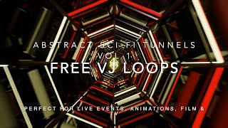 FREE VJ LOOPS AND MOTION GRAPHICS PACK | Abstract Sci Fi Tunnels Vol 1 | HQ DOWNLOAD