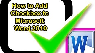 How to add checkboxes to Microsoft Word 2010