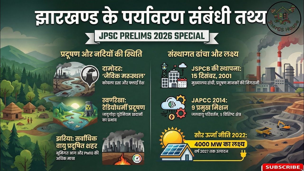🌿 झारखंड पर्यावरण संबंधी तथ्य | JPSC PRELIMS 2026 • JSSC • Jharkhand GK | JharGS House