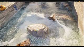 Foamier foam, underwater bubbles and better caustics. WIP fluid sim for Unreal Engine.