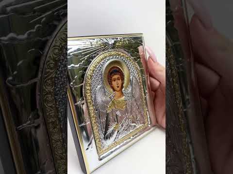 Ікона "Святий Янгол Охоронець" грецька квадратна 190х160 мм, видео 1