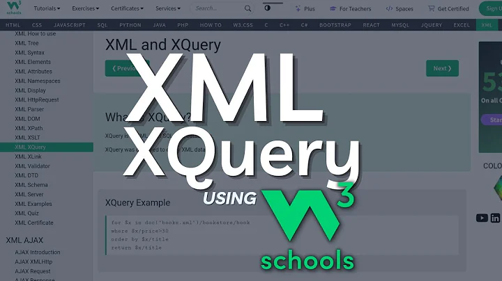 W3Schools XML XQuery tutorial | XQuery XML Tutorial for Beginners | W3Schools XML XQuery