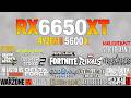 RX 6650 XT + Ryzen 5 5600x - Test in 21 Games