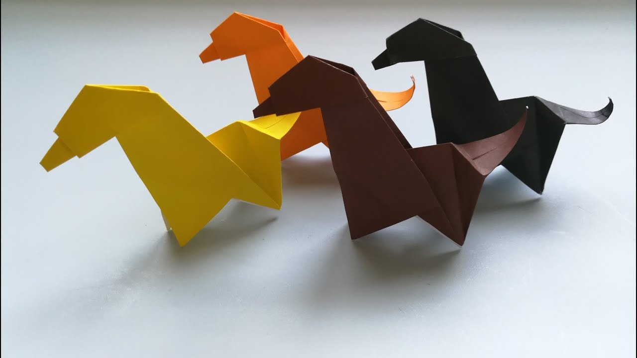 Kağıttan Köpek yapımı Origami YouTube
