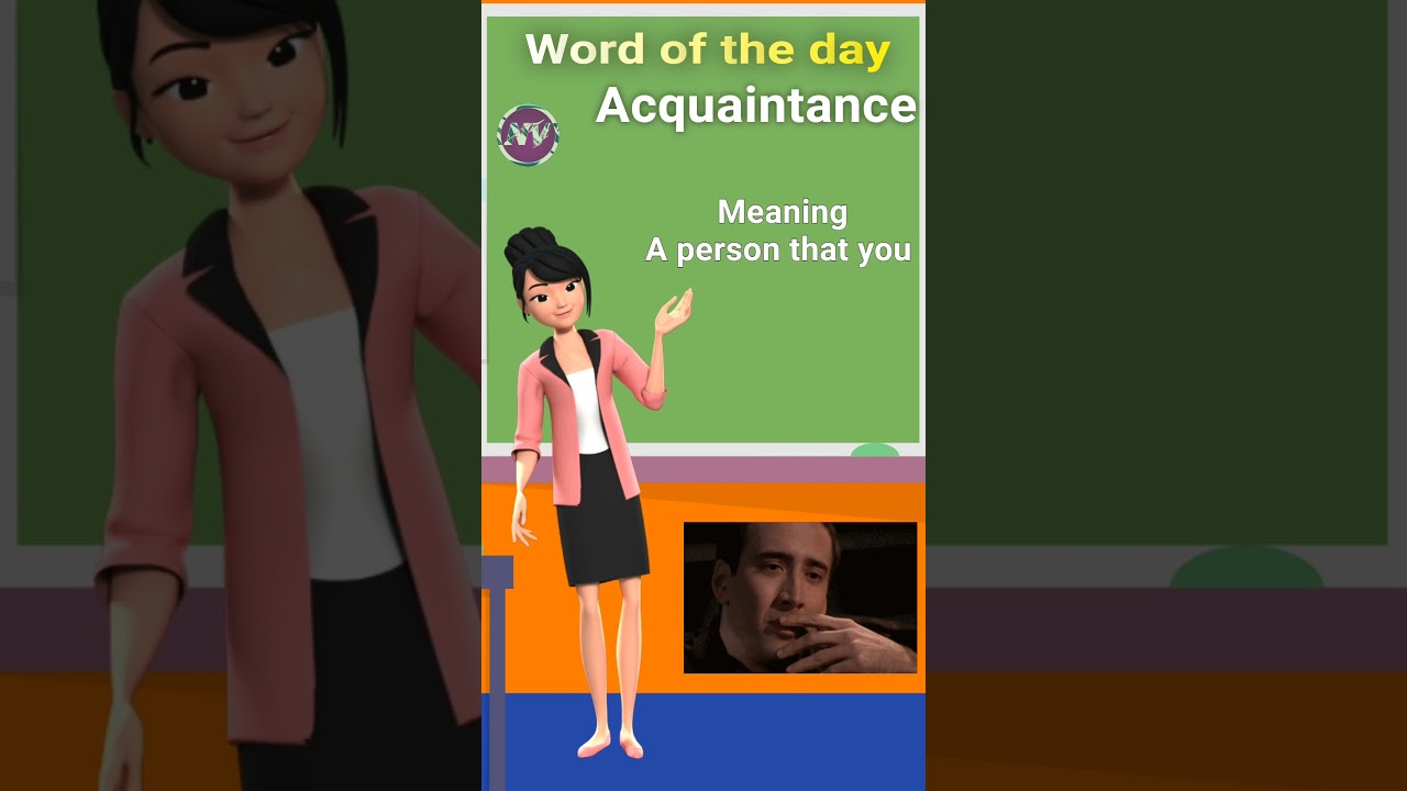 Word of the day ACQUAINTANCE | Learning Vocabulary with Example | By Native Vocabulary 