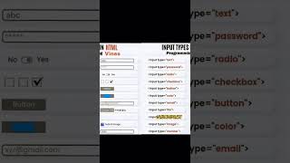 Input Type In Html
