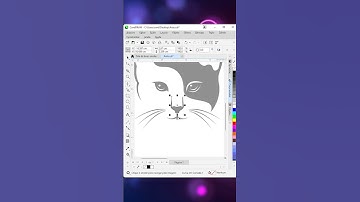 Vetor rosto gatinho no corel draw