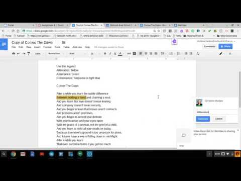 Highlighting and Commenting on a Google Doc