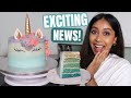 I TRIED MAKING A UNICORN CAKE FOR AN EXCITING ANNOUNCEMENT!