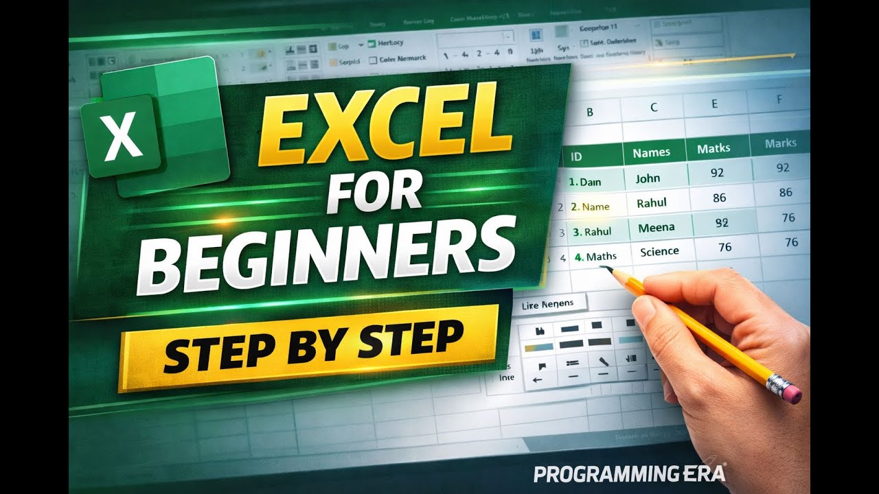 🔥 Microsoft Excel Tutorial for Beginners | Learn Excel Step by Step 🔥 ...
