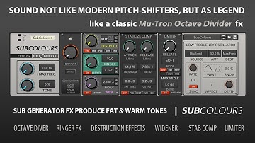 SubColours Octave Diver [RackExtension for Reason]  -  technical preview